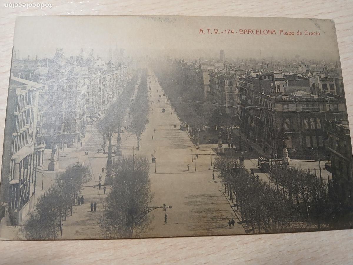 Postales: postal barcelona, paseo de gracia, atv 174