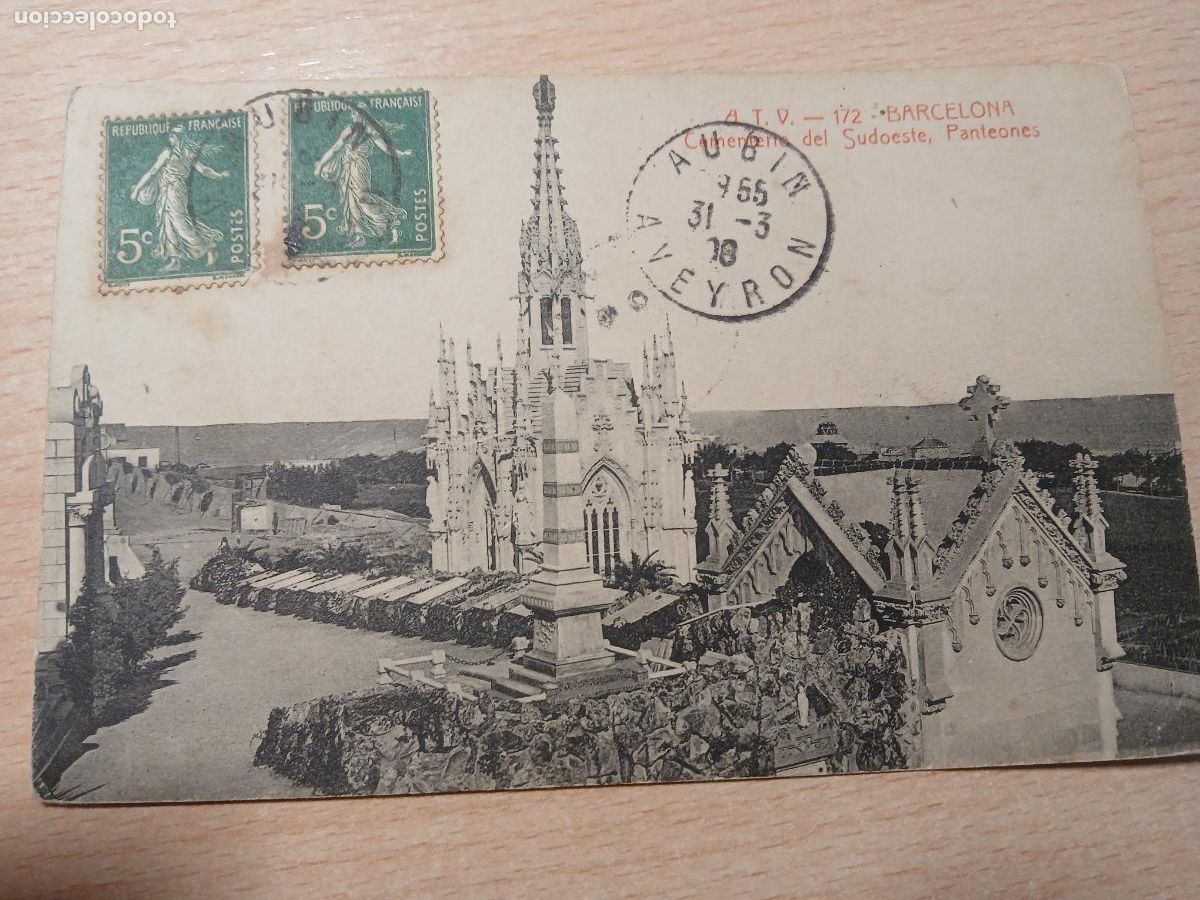 Postales: postal barcelona, cementerio del sudoeste, panteones, atv 172