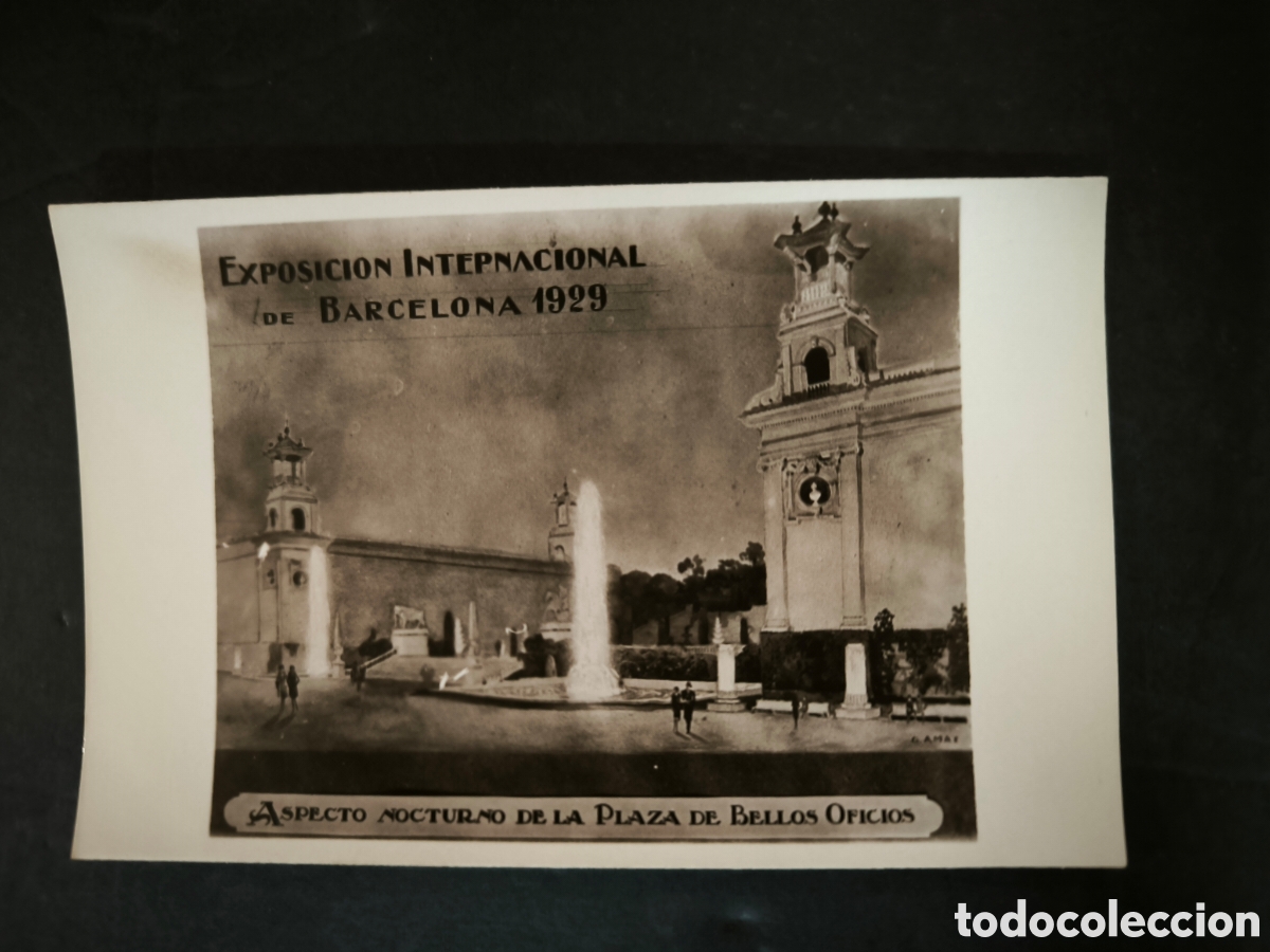 Postales: Postal Exposici&oacute;n internacional de Barcelona 1929. Plaza de Bellos Oficios.