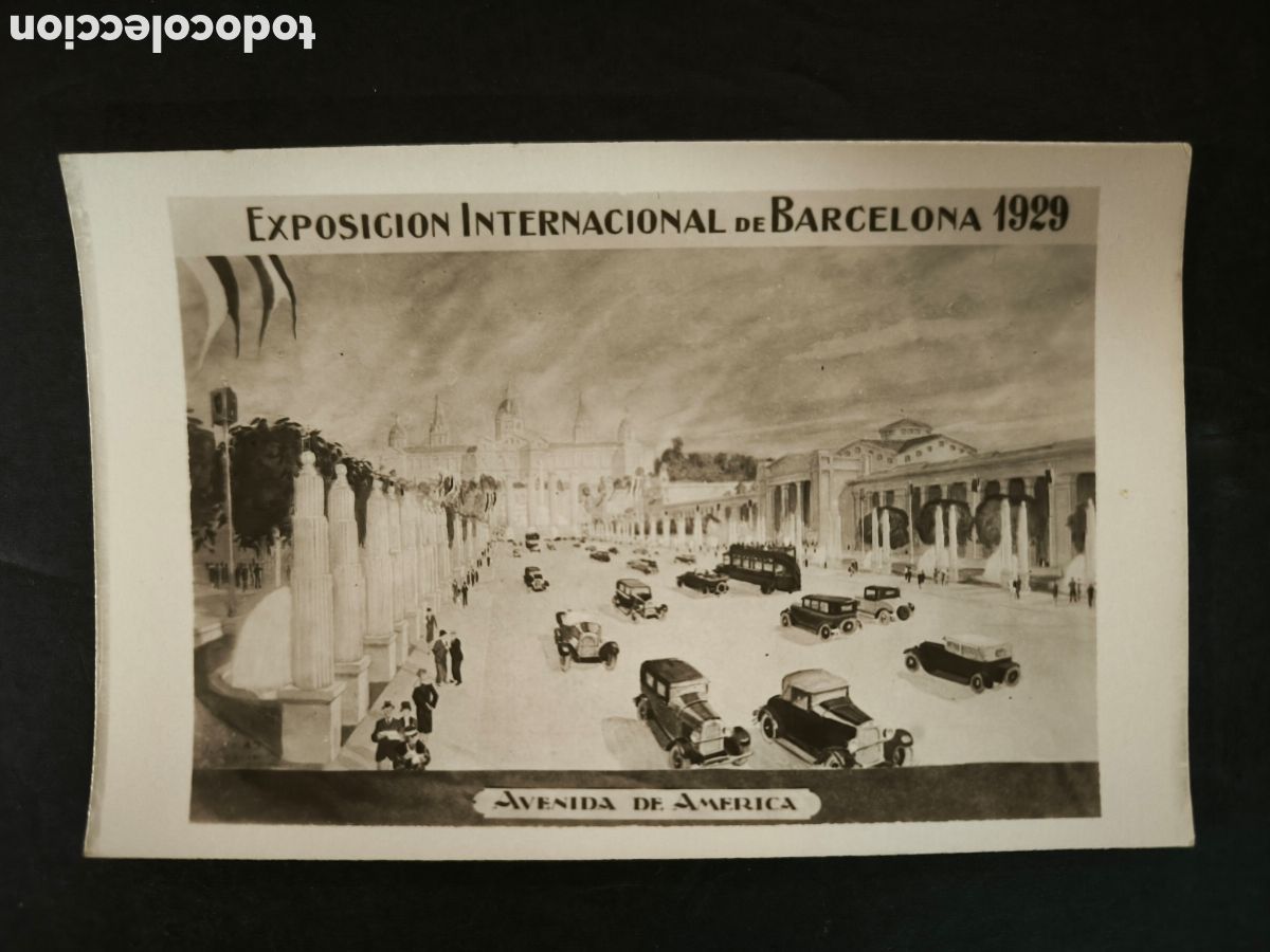Postales: Postal Exposici&oacute;n internacional de Barcelona 1929. Avenida de Am&eacute;rica.