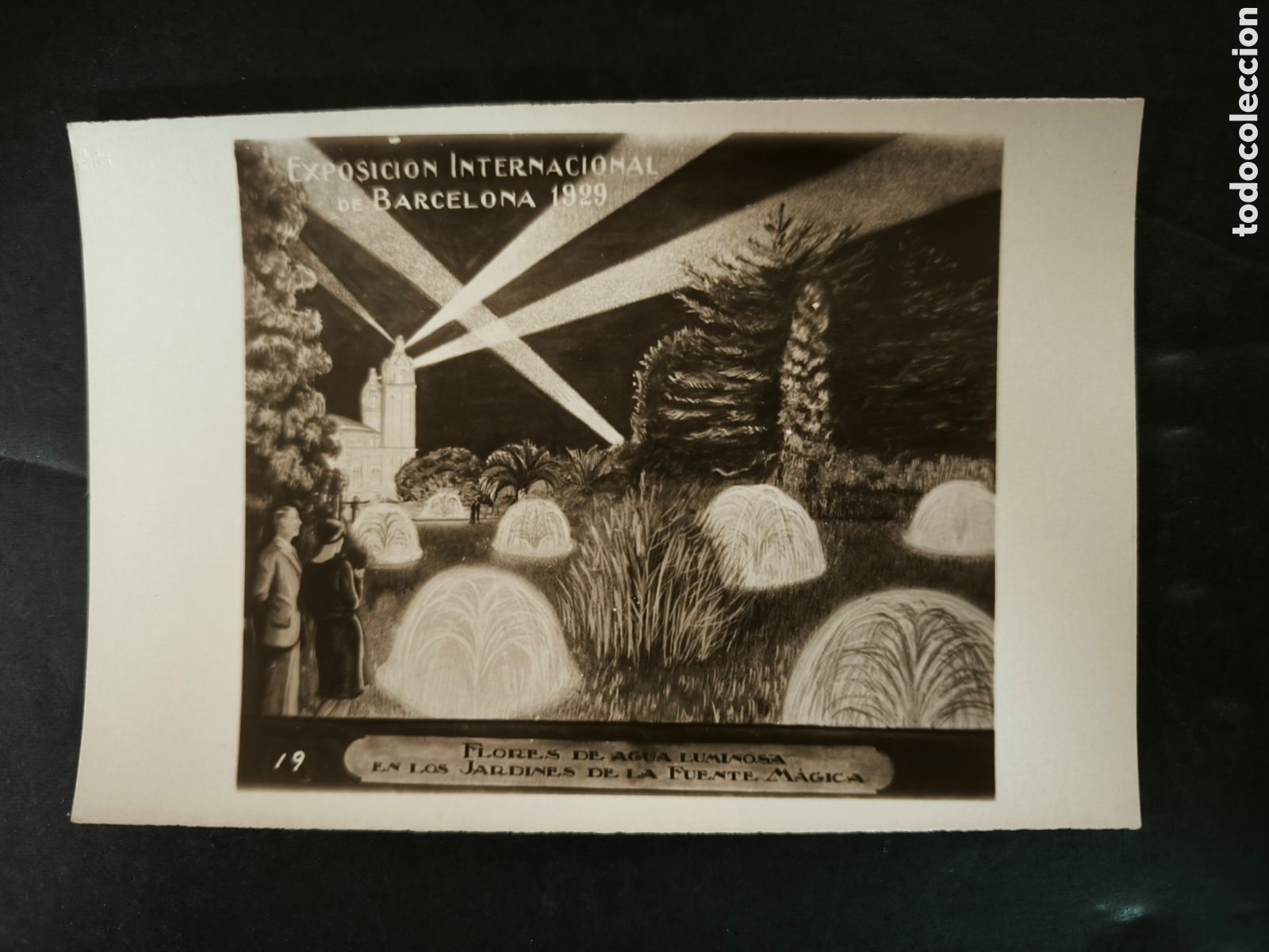 Postales: Postal Exposici&oacute;n internacional de Barcelona 1929. Fuente M&aacute;gica.