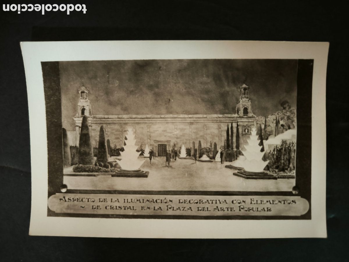 Postales: Postal Exposici&oacute;n internacional de Barcelona 1929. Plaza del Arte Popular.