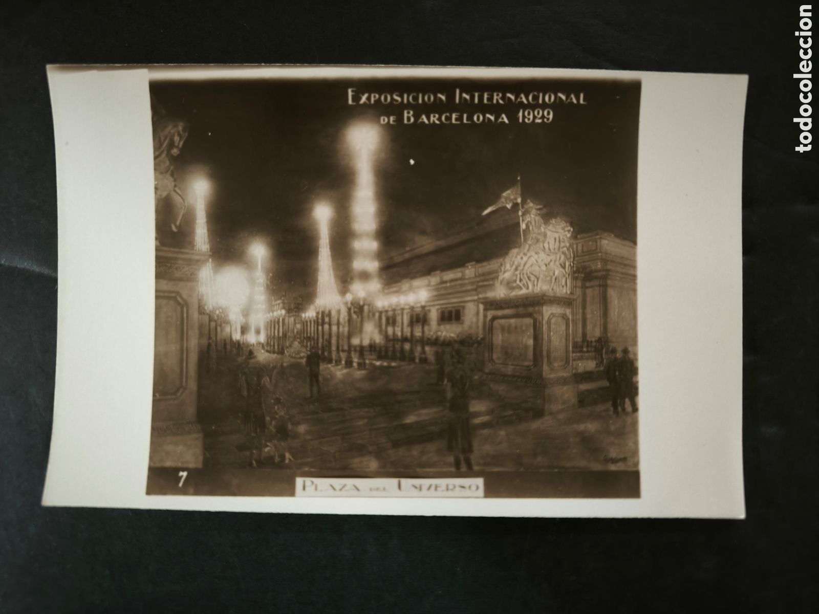 Postales: Postal Exposici&oacute;n internacional de Barcelona 1929. Plaza del Universo.
