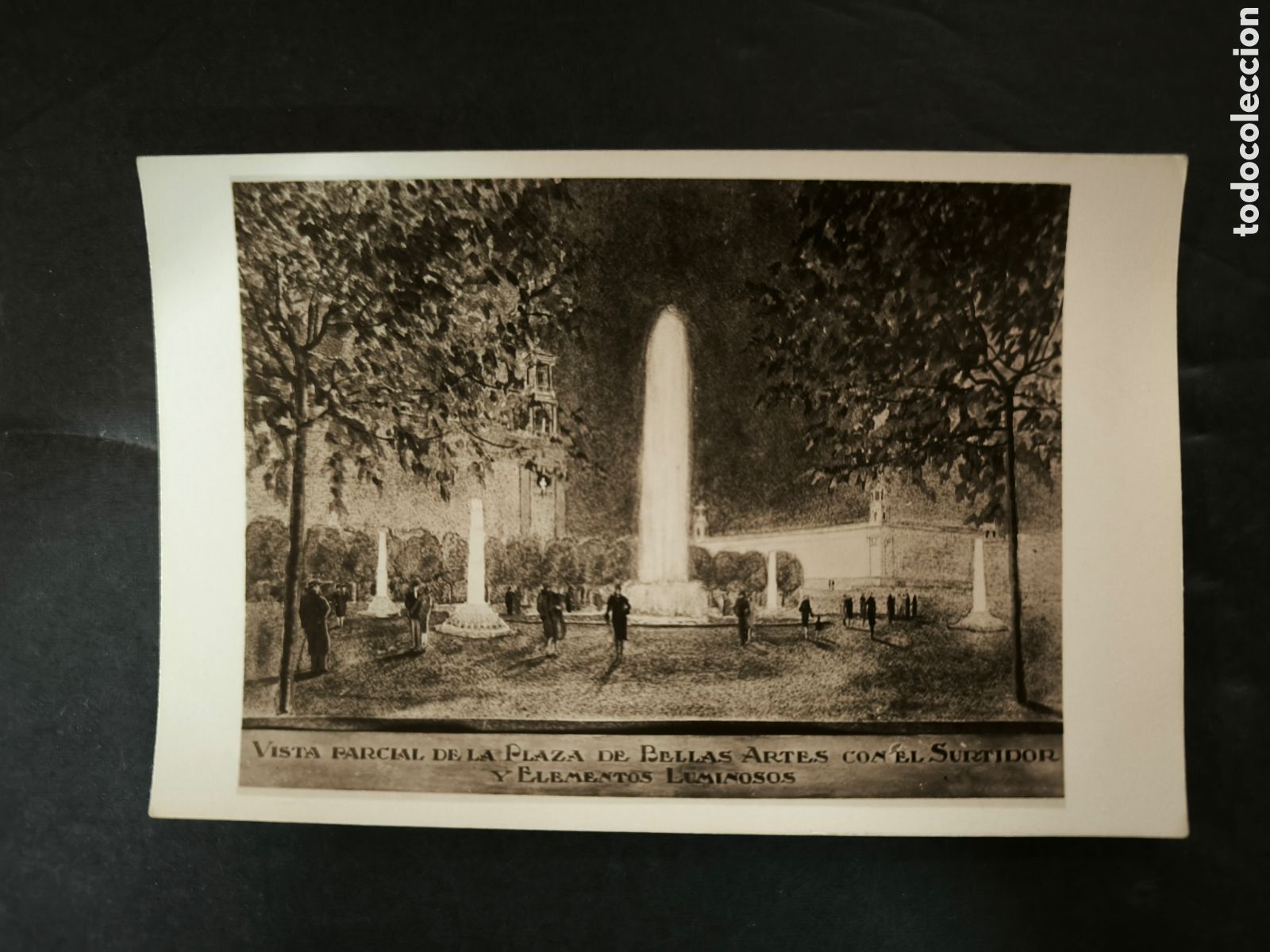 Postales: Postal Exposici&oacute;n internacional de Barcelona 1929. Plaza de Bellas Artes.
