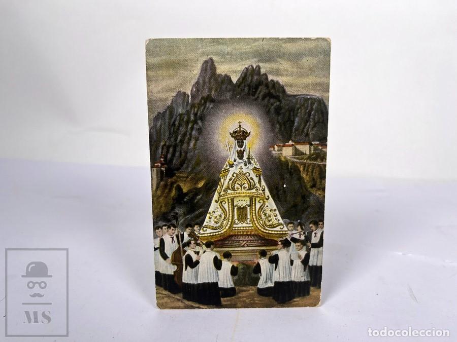 Postales: Antigua Postal - Montserrat / Els escolanets cantant Al Peu de la Verge N&ordm; 7 - Bas d'Igualada