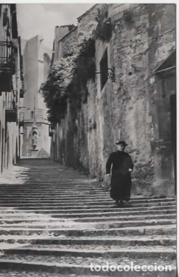 Postales: GERONA SIN ESCRIBIR ESCALERA NTRA SRA DE LA PERA