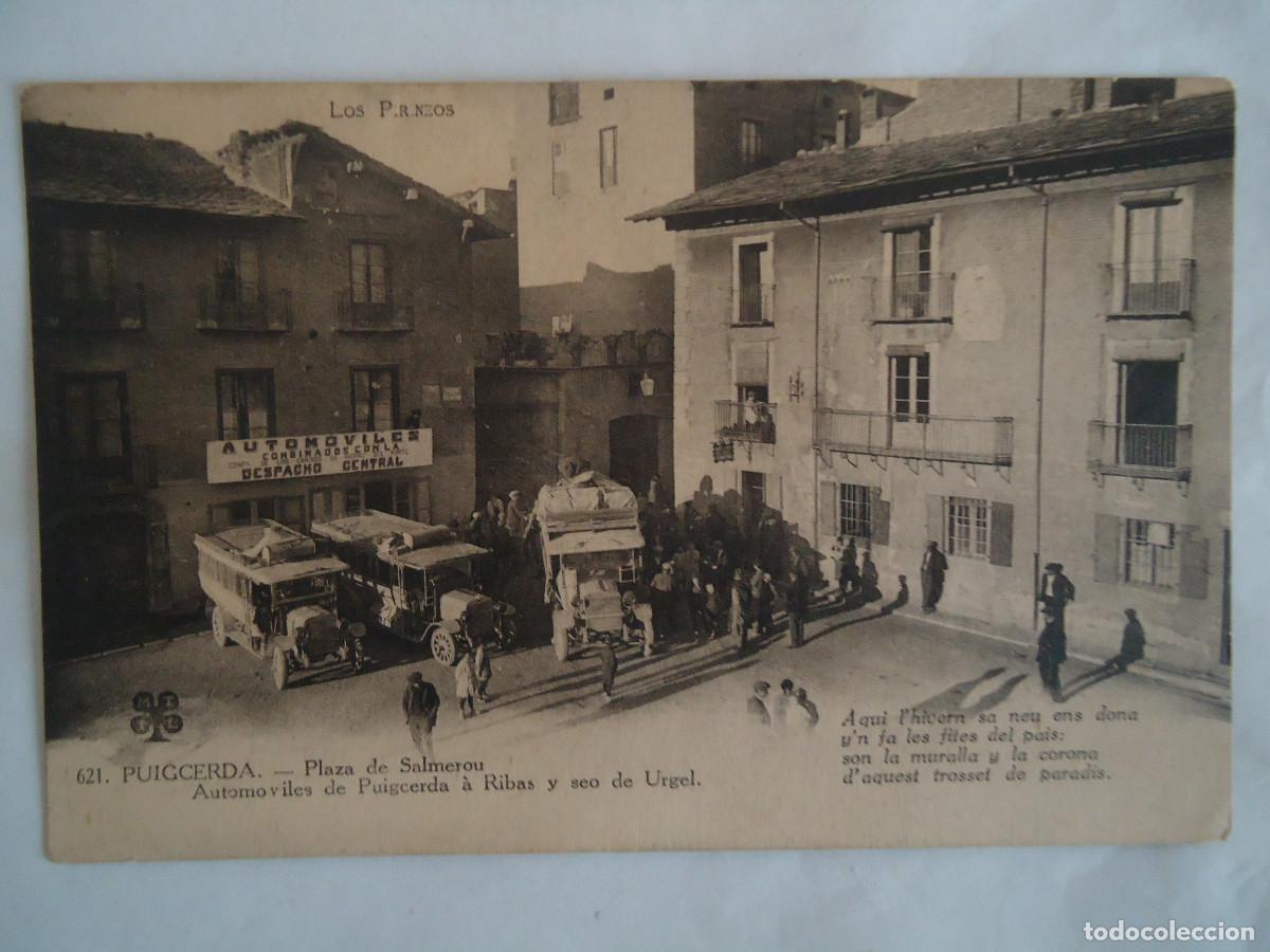 Postais: POSTAL DE PUIGCERDA, N&ordm; 621, PLAZA DE SALMEROU. COLOR SEPIA. PP -13