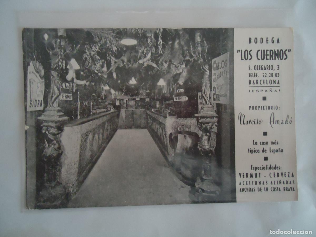 Postais: POSTAL PUBLICITARIA DE BODEGA LOS CUERNOS DE BARCELONA. PP -13