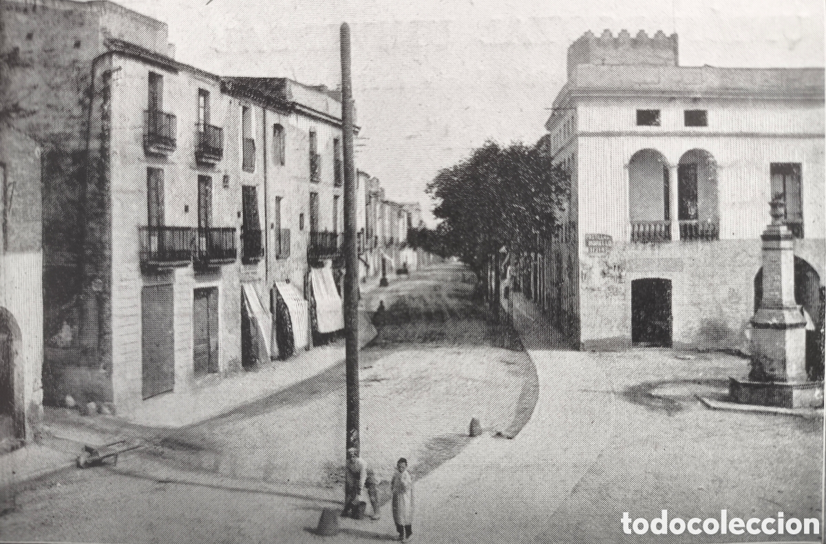 Postales: CALDES DE MONTBUI ESGL&Eacute;SIA PLA&Ccedil;A PROGR&Eacute;S CARRER P&Iacute; I MARGALL POSTAL CIRCULADA 1905