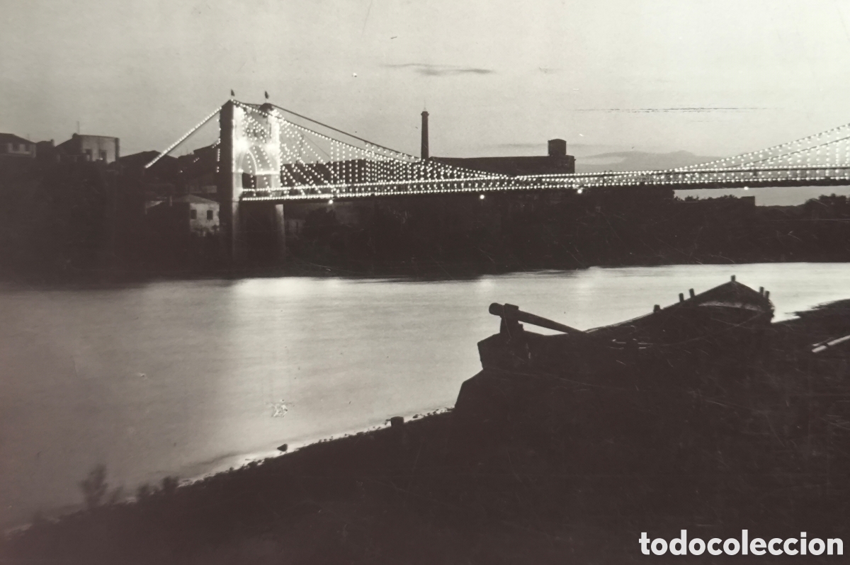 Postales: AMPOSTA PONT PENJANT POSTAL FOTOGR&Aacute;FICA CIRCULADA TARRAGONA 1936
