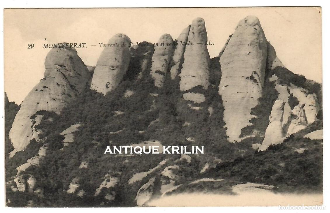 Postales: MONTSERRAT N&ordm; 29 TORRENTE DE SANTA MARTA EN EL VALLE MALO / EDI. L.L. / SIN FRANQUEAR PERO ESCRITA