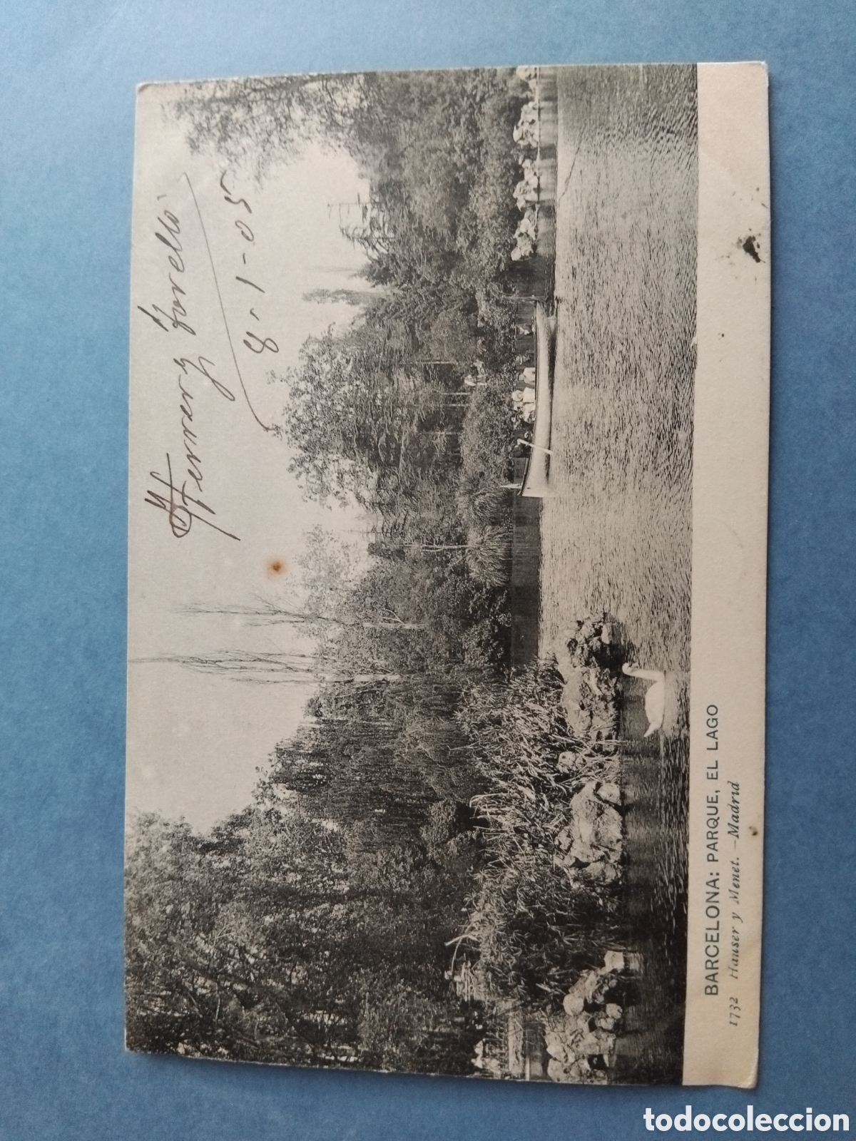 Postales: Postal Barcelona. Parque, el lago