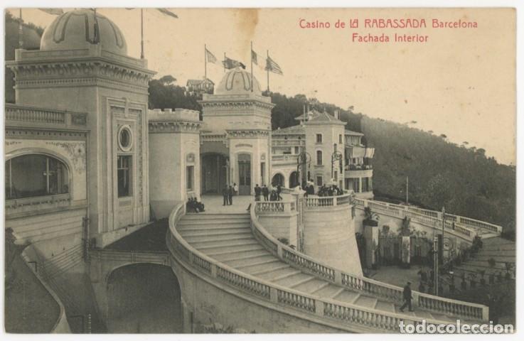 Postales: a11419 Barcelona Casino De La Rabassada Fachada Interior Roisin circulada 1912
