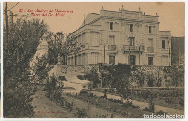 Postales: a11427 Sant Andreu De Llavaneres Torre Del Dr. Marti Roisin N&ordm;21 sc