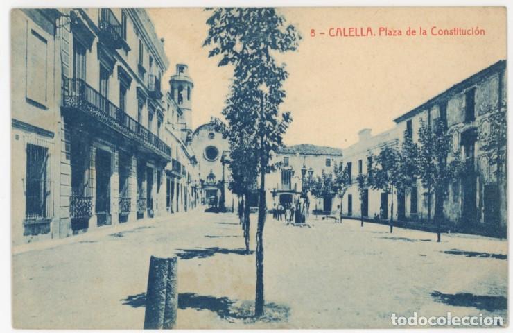 Postales: a11430 10353 Calella De Mar Plaza De La Constitucion Thomas N&ordm;8 escrita