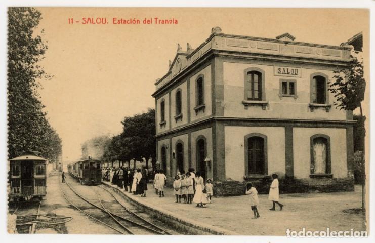 Postales: a11431 Salou Estacion Del Tranvia Thomas N&ordm;11 escrita