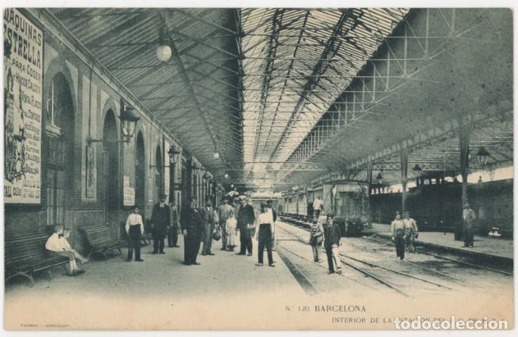 Postales: a11437 Barcelona Interior De La Estacion De F.c. De M.z.a. Thomas N&ordm;120 Luis Bartrina sc