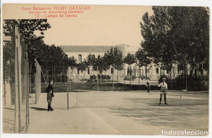Postales: a11438 5291 Caldes De Malavella Balneario Vichy Catalan Campo De Tennis Thomas N&ordm;12 sc