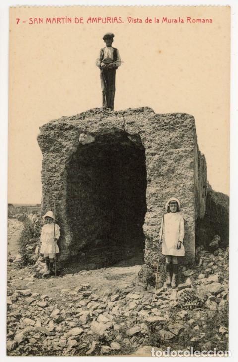 Postales: a11446 3371 Sant Marti D'empuries Vista De La Muralla Romana Thomas N&ordm;7 sc