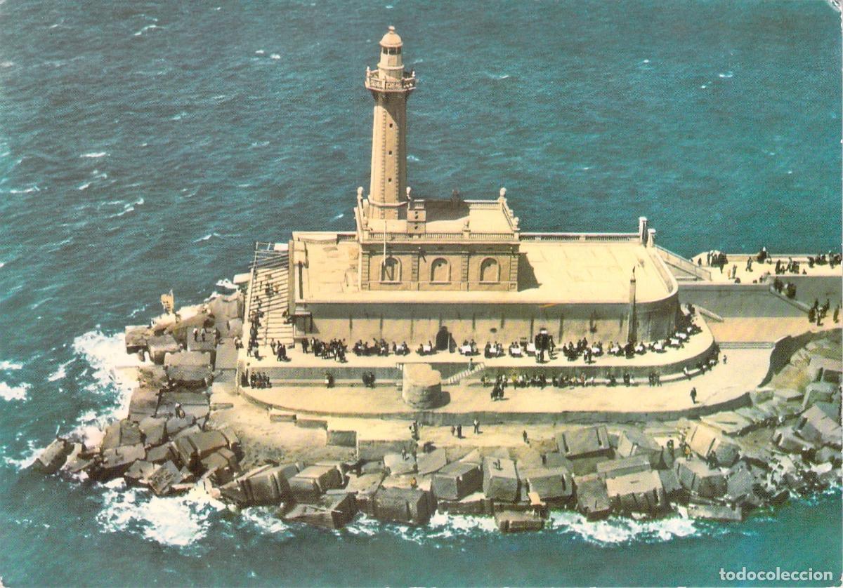 Postales: Postal de la Farola del Puerto y el Rompeolas en Barcelona