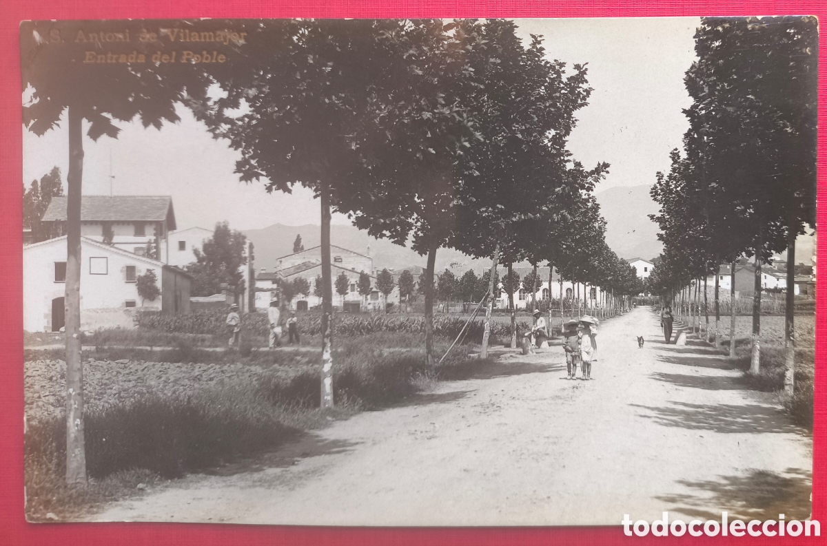 Postales: SANT ANTONI DE VILAMAJOR ENTRADA DEL POBLE POSTAL FOTOGR&Aacute;FICA ED. LUIS BARTRINA VALL&Egrave;S C. 1920