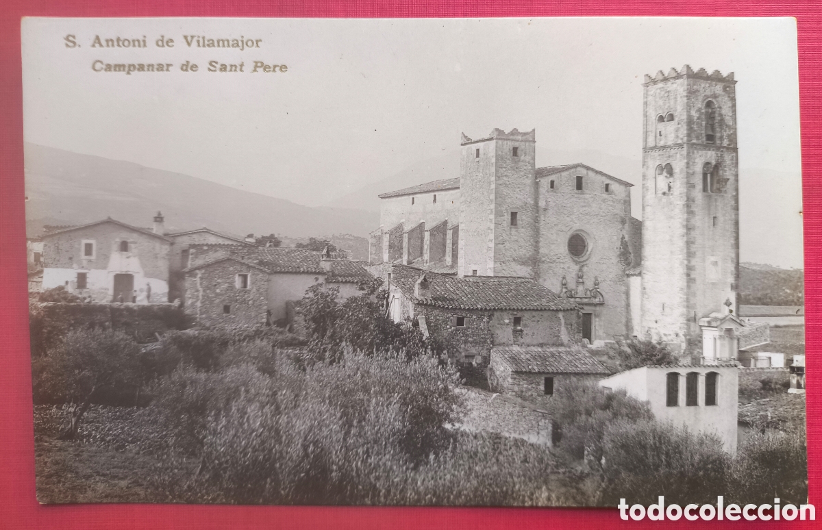Postales: SANT ANTONI DE VILAMAJOR CAMPANAR SANT PERE POSTAL FOTOGR&Aacute;FICA ED. LUIS BARTRINA VALL&Egrave;S C. 1920