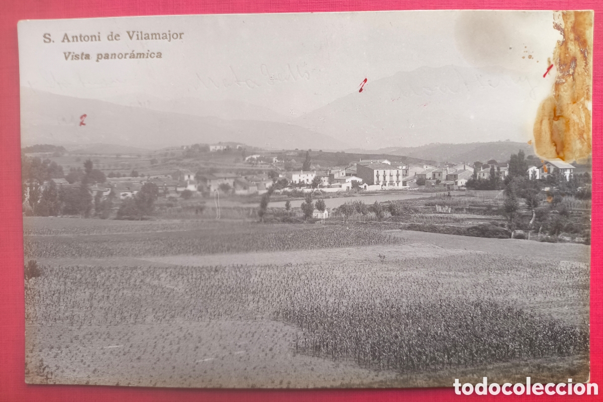 Postales: SANT ANTONI DE VILAMAJOR VISTA PANOR&Aacute;MICA POSTAL FOTOGR&Aacute;FICA ED. LUIS BARTRINA VALL&Egrave;S C. 1920