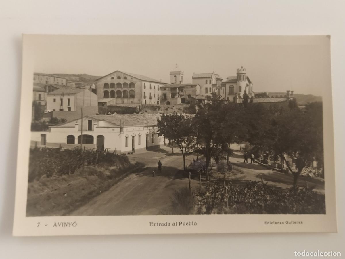 Postales: AVINYO - ENTRADA AL PUEBLO - EDICIONES GUITERAS - 7 - FOTOGRAFICA - POSTAL ANTIGUA (116.714)