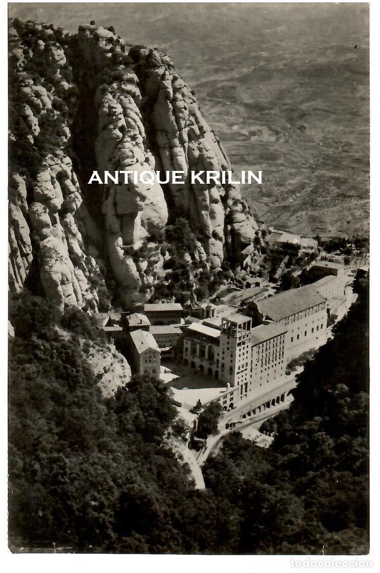 Postales: MONTSERRAT N&ordm; 156 EL MONASTERIO DESDE SAN JUAN / FRANQUEADA