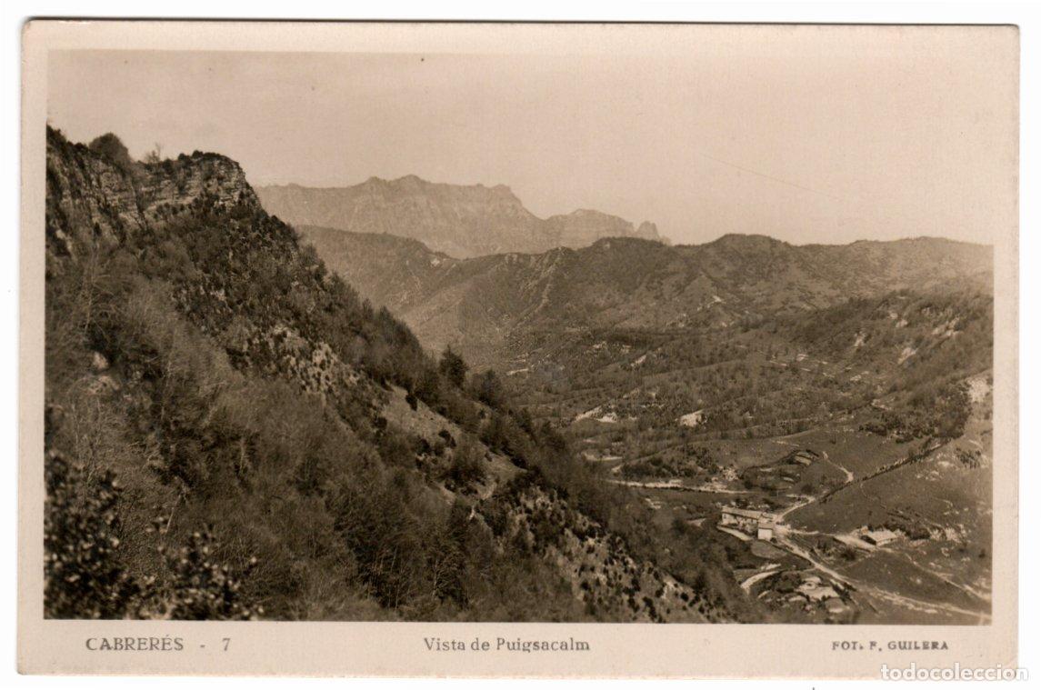 Postais: BONITA POSTAL - CABRER&Egrave;S (BARCELONA) - VISTA DE PUIGSACALM - FOTO F. GUILERA
