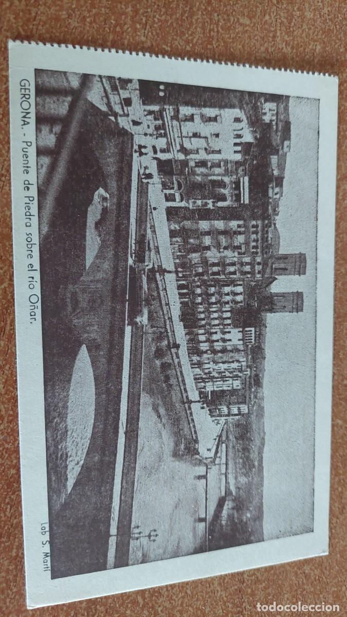 Postales: Postal Gerona Puente sobre R&iacute;o O&ntilde;ar