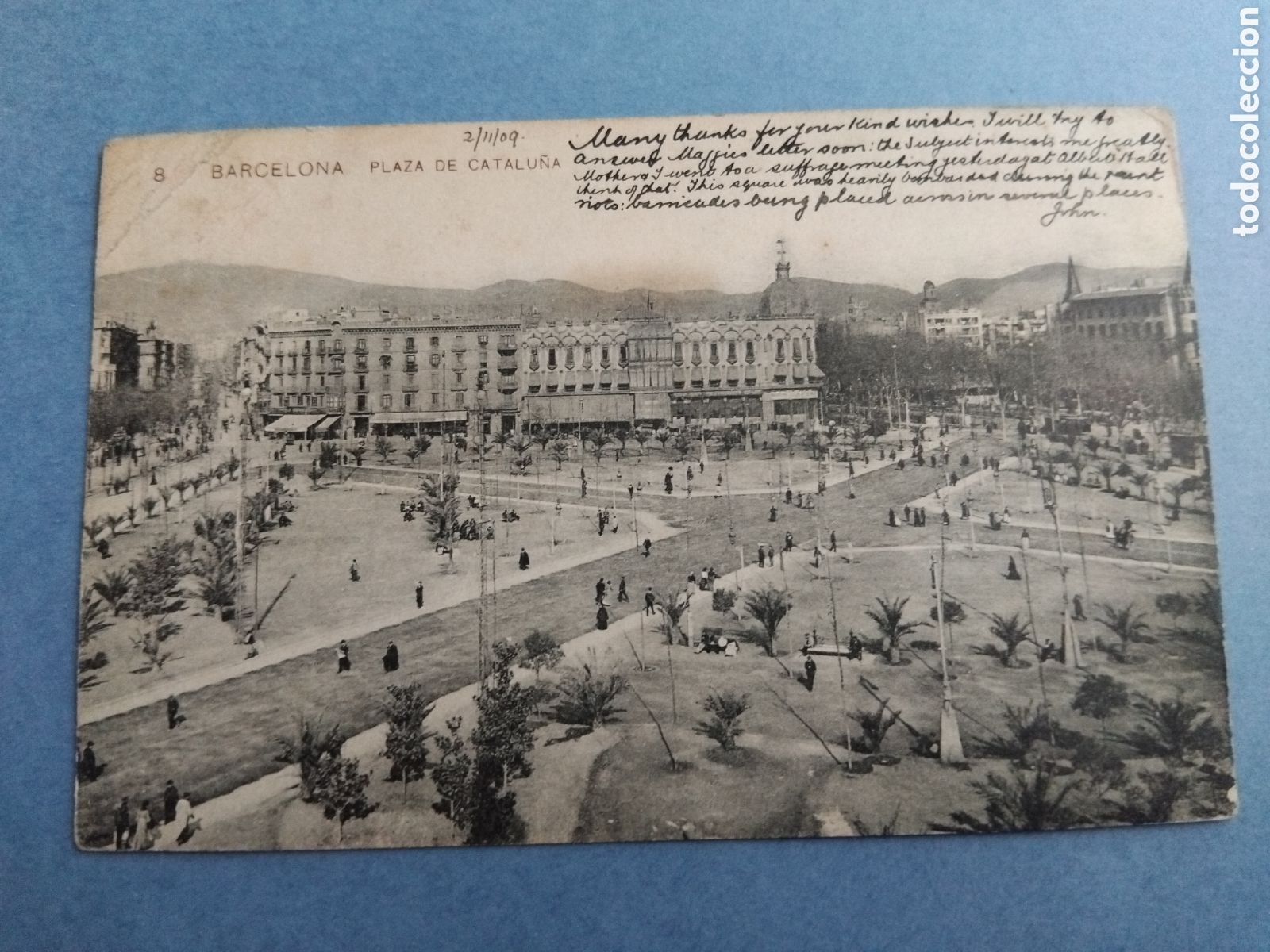 Postales: Postal Barcelona. Plaza de Catalu&ntilde;a