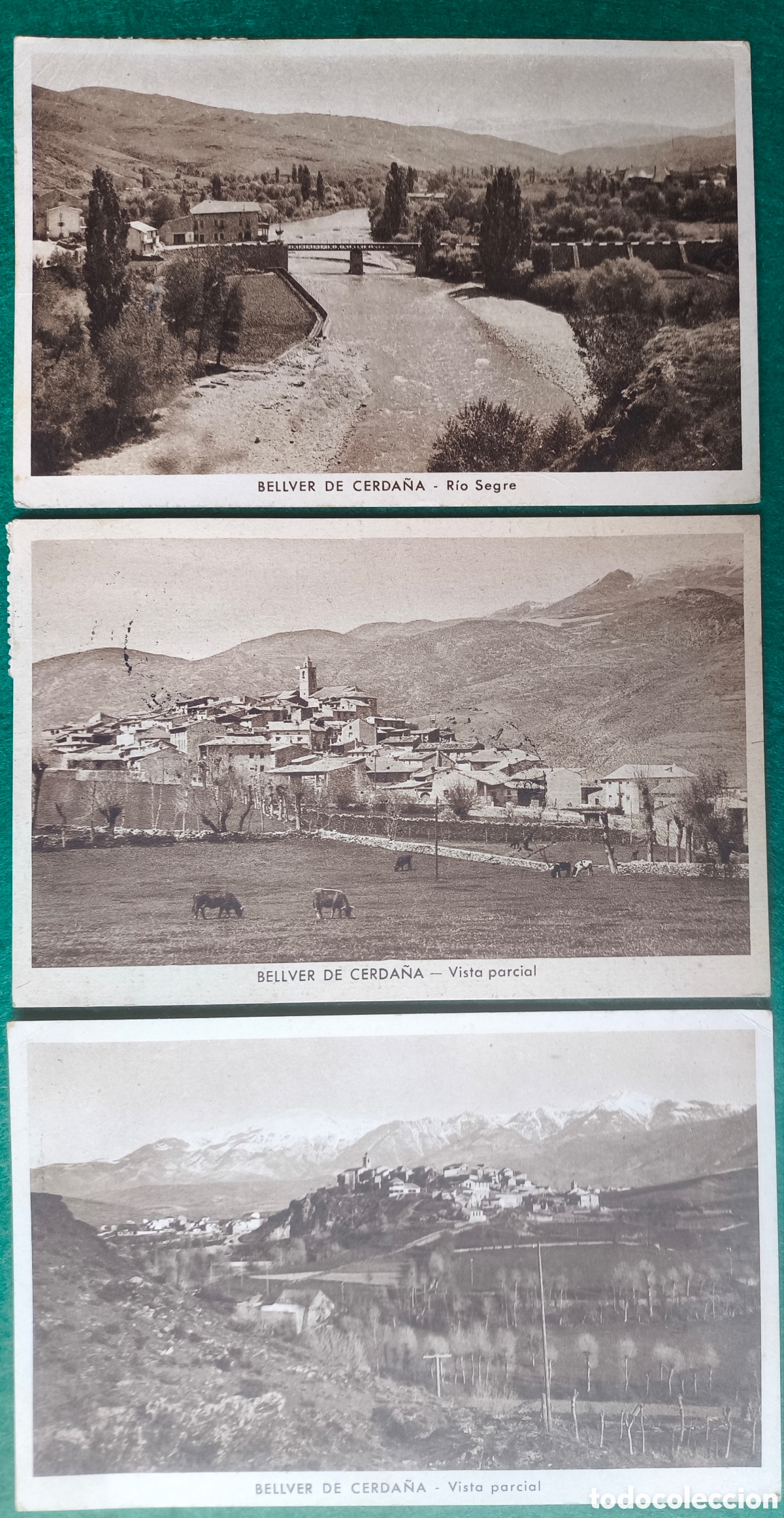 Postales: BELLVER DE CERDANYA POSTAL HUECOGRABADO LOTE 3 LLEIDA CIRCULADA 1947