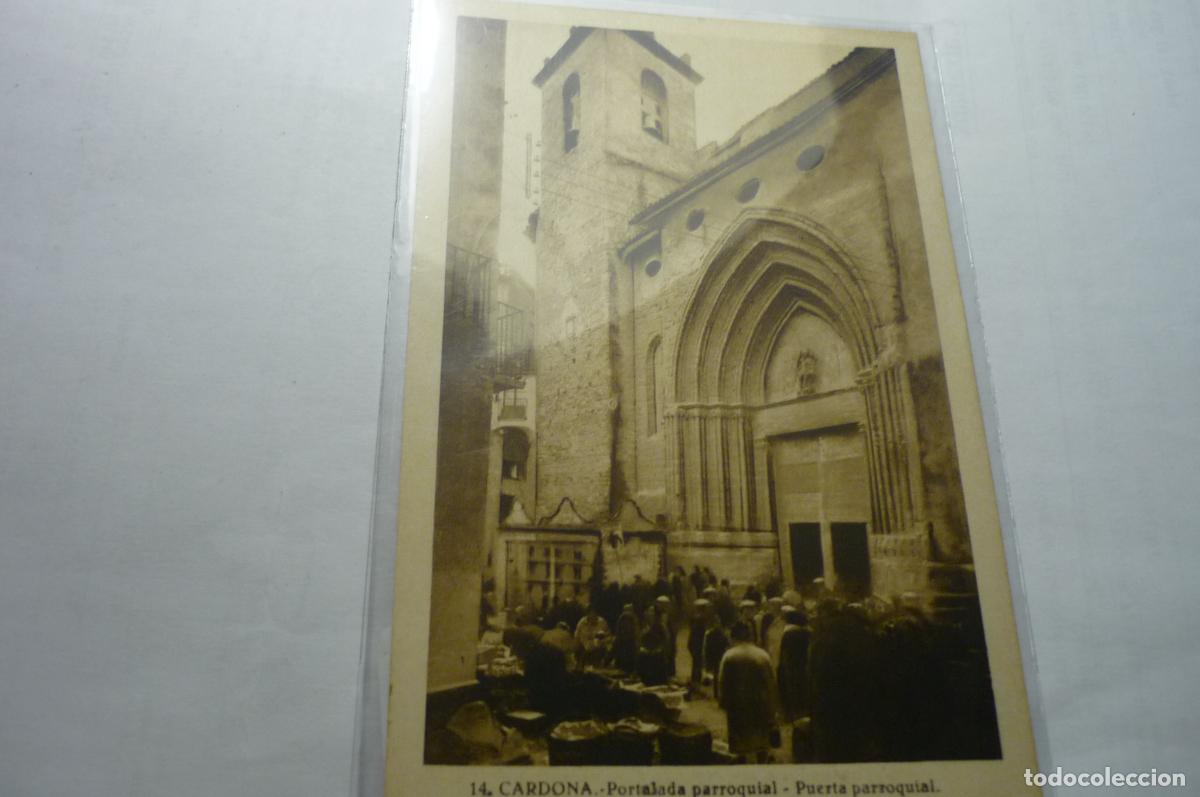 Postales: POSTAL CARDONA.-PUERTA PARROQUIAL CM