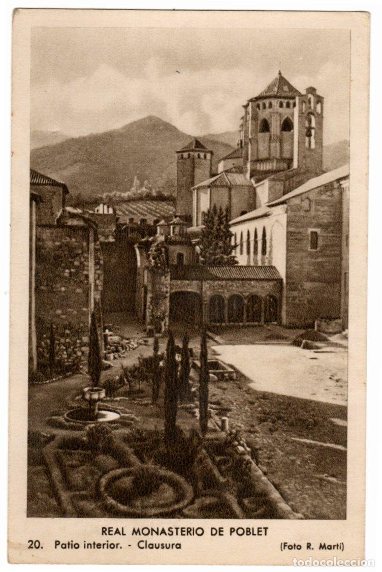 Postales: BONITA POSTAL - REAL MONASTERIO DE POBLET (TARRAGONA) PATIO INTERIOR - CLAUSURA - FOTO R. MARTI
