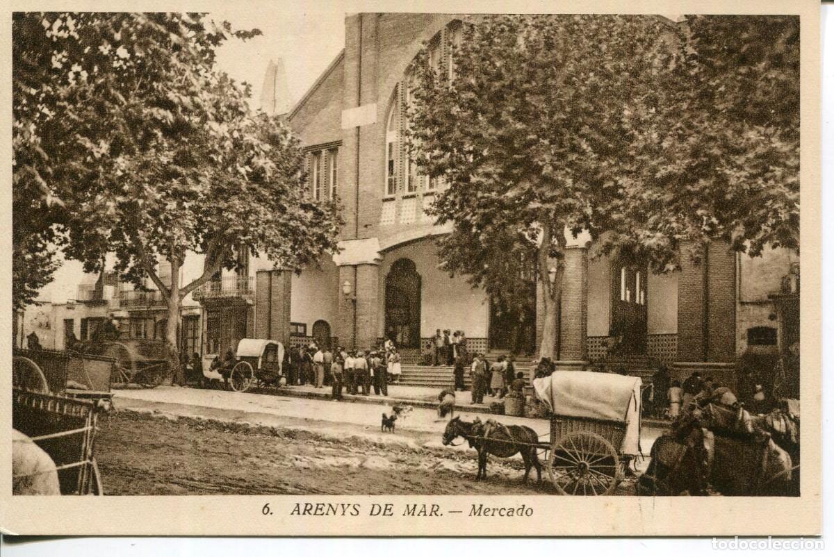 Cartes Postales: ARENYS DE MAR-MERCADO-RIERA -CARROS