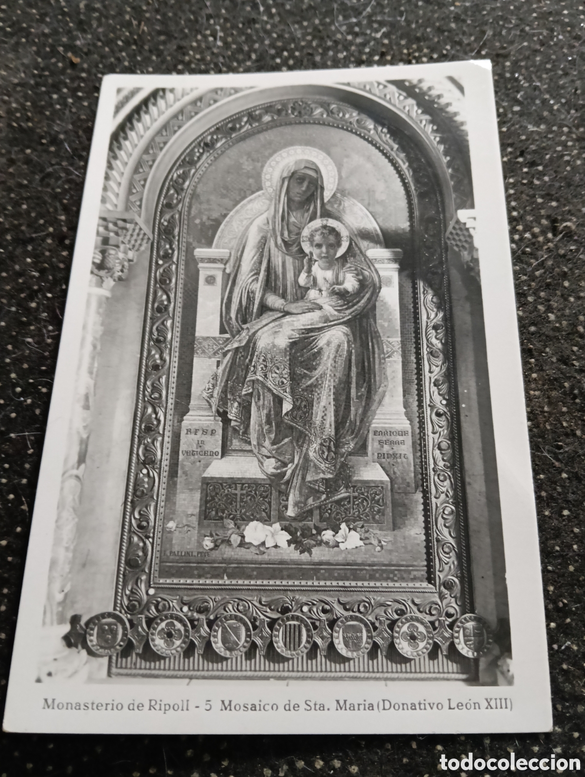 Postales: Postal de Ripoll, Mosaico de Santa Mar&iacute;a, donativo Le&oacute;n XIII