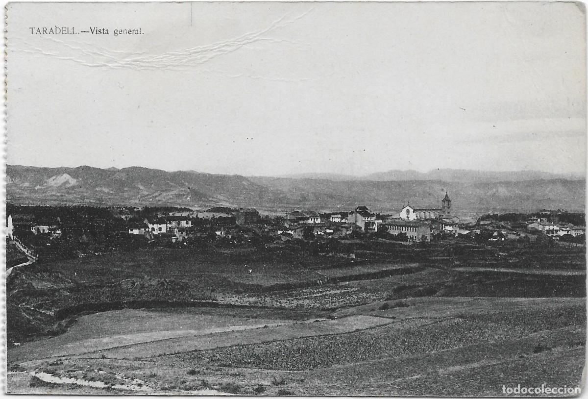 Postales: 6015 - TARADELL - VISTA GENERAL - HUECOGRABADO MAMBR&Uacute; - CIRCULADA 1950