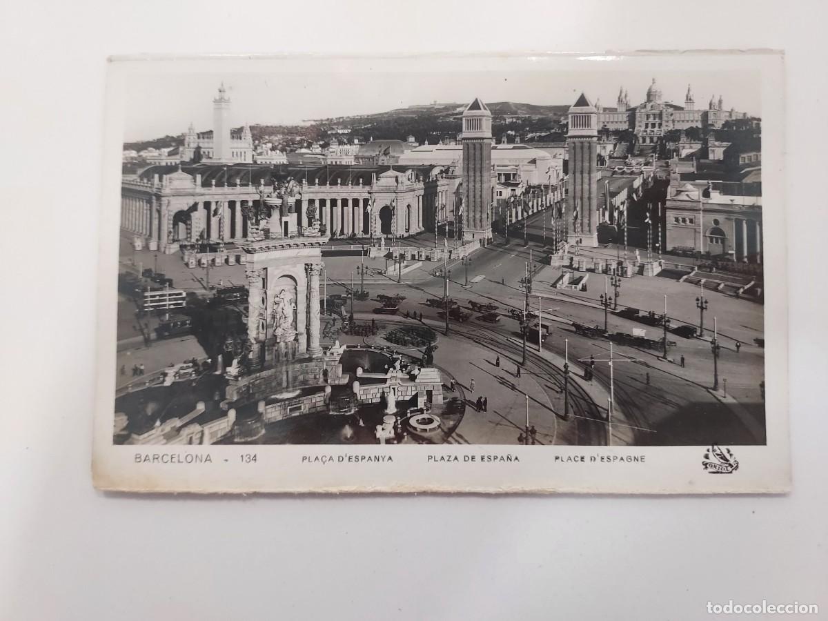Postales: POSTAL BARCELONA PLAZA DE ESPA&Ntilde;A. SIN CIRCULAR. ORIOL 134