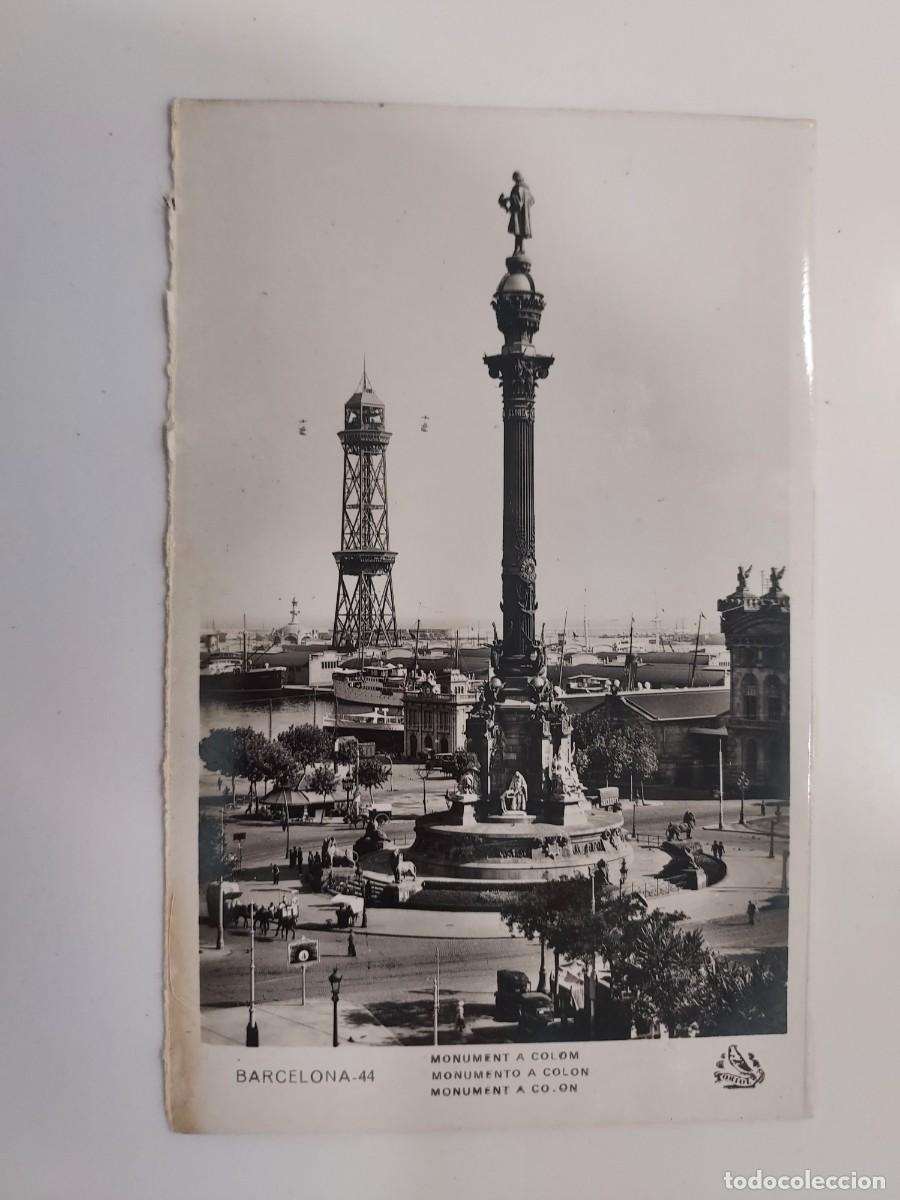 Postales: POSTAL BARCELONA MONUMENTO A COLON. SIN CIRCULAR. ORIOL 44