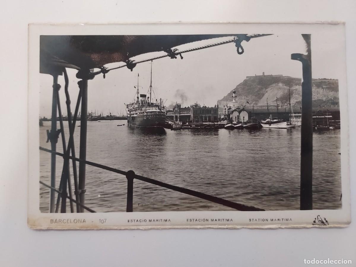 Postales: POSTAL BARCELONA ESTACION MARITIMA. SIN CIRCULAR. ORIOL 107
