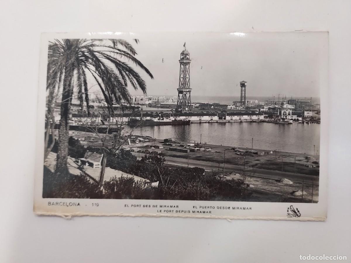 Postales: POSTAL BARCELONA EL PUERTO DESDE MIRAMAR. SIN CIRCULAR. ORIOL 119