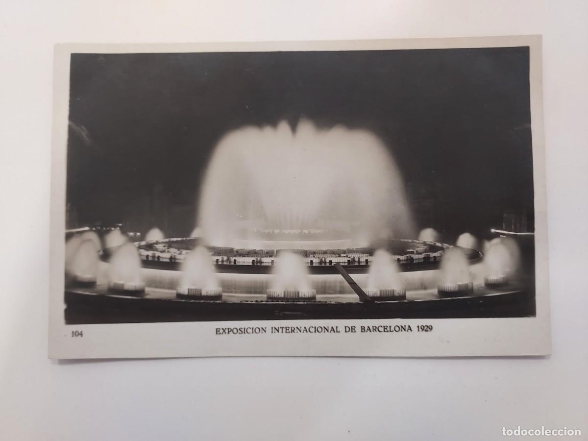 Postales: POSTAL BARCELONA EXPOSICION INTERNACIONAL 1929. FUENTE MONUMENTAL NOCTURNA. 104. S/C