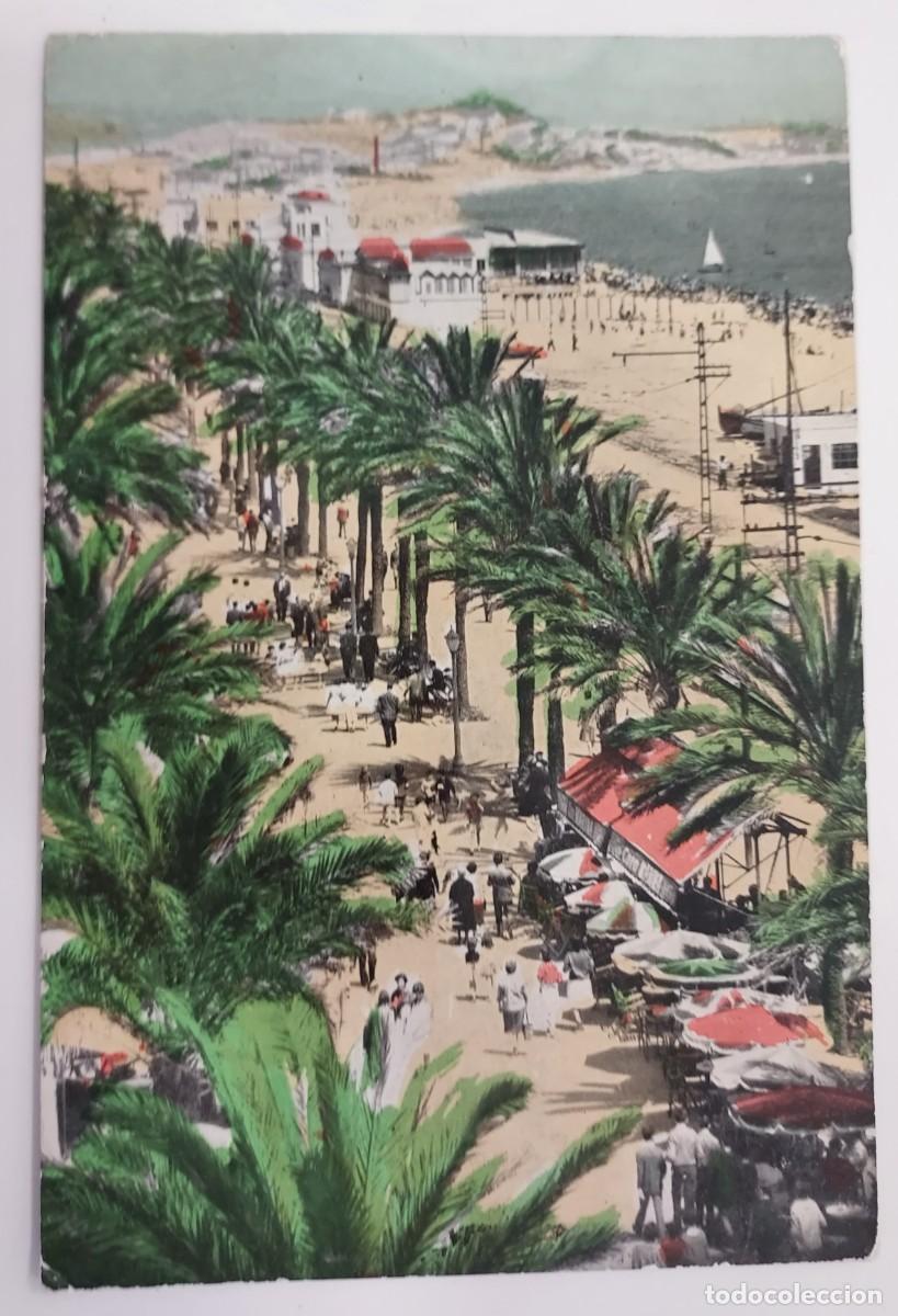 Postales: POSTAL BADALONA RAMBLA DEL CAUDILLO. CIRCULADA 1964. A&Ntilde;OS 1950. COLOREADA. JORI, TERRADAS 7