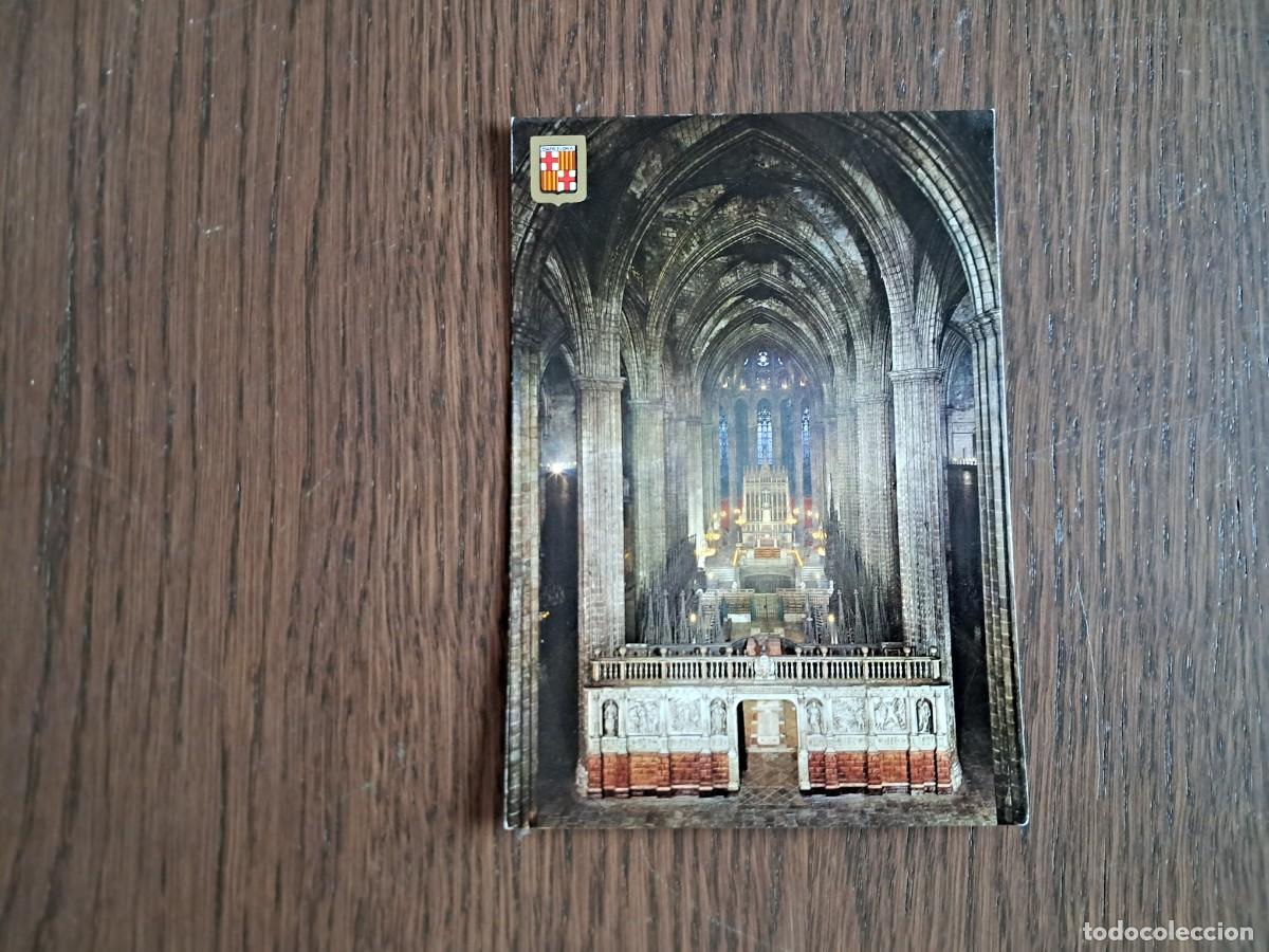 Postales: postal de Espa&ntilde;a, catedral, nave central, Barcelona 2.695.