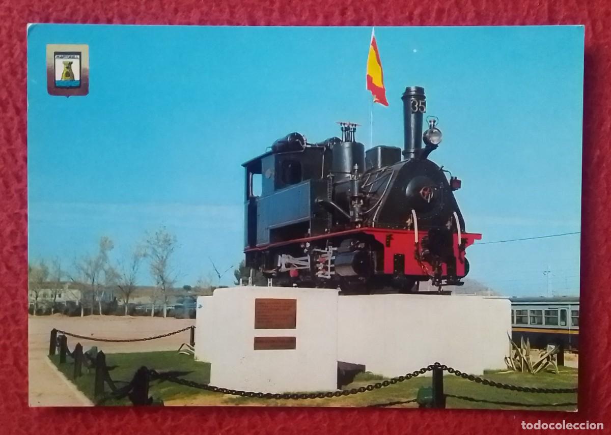Postales: POSTAL POST CARD MARTORELL BARCELONA MONUMENTO A LA PRIMERA LOCOMOTORA DE LA C&Iacute;A. FF. CC. TRENES...
