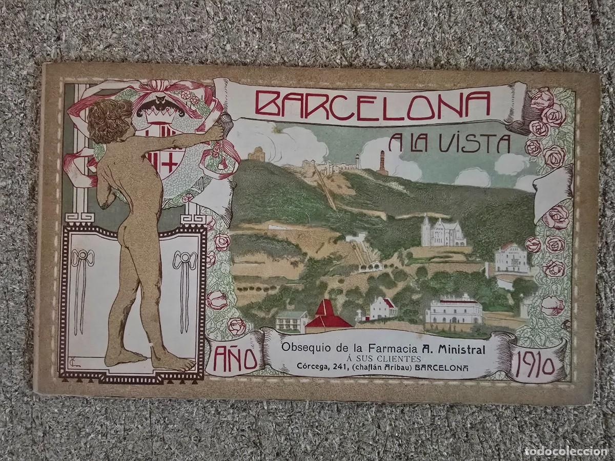 Postales: Barcelona a la Vista 1910.con 12 fotografias