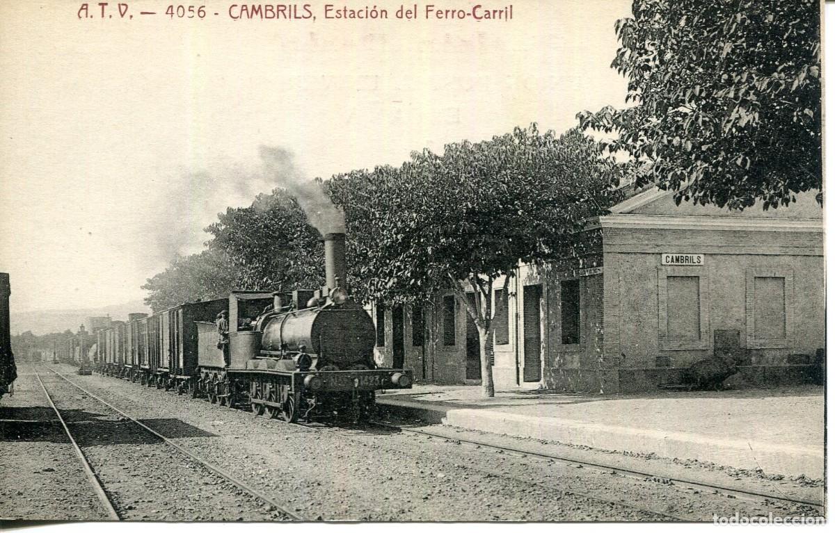 Postales: CAMBRILS- ESTACI&Oacute;N DEL FERROCARRIL- A.T.V. 4056-