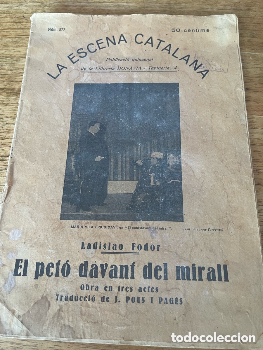Postales: El Pet&oacute; Davant del Mirall La Escena Catalana n&ordm; 377 1933