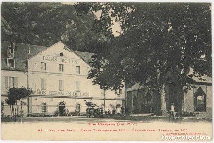 Postales: a11457 Les Ba&ntilde;os Thermales Labouche N&ordm;57 sc reverso sin dividir Vall d'Aran